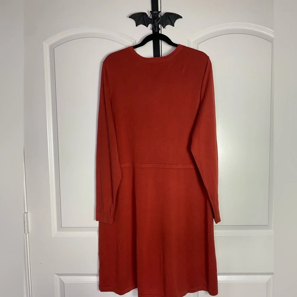 Isaac Mizrahi Orange Cardigan Sweater Button Down High Low Cut NWT size 1X - Picture 3 of 15